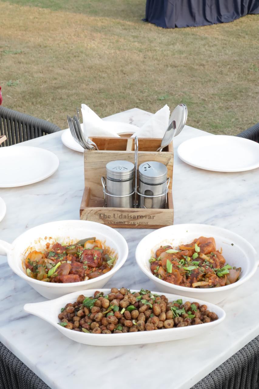 Home-cooked Rajasthani food at lakeside hotel Udaipur