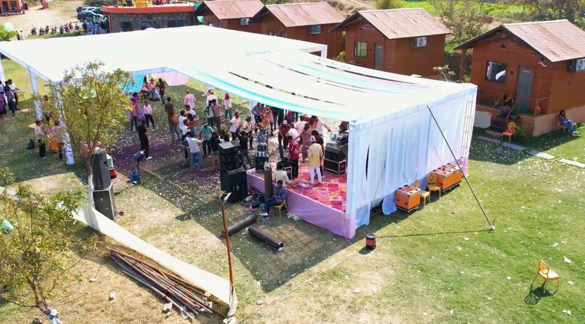 Holi celebration party with DJ and colours at The Udaisarovar Udaipur